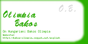 olimpia bakos business card